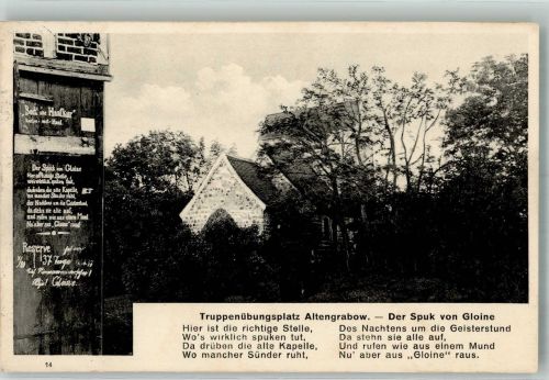 39291 O3271 Altengrabow - Truppenübungsplatz Gedicht Der spuk von Gloine