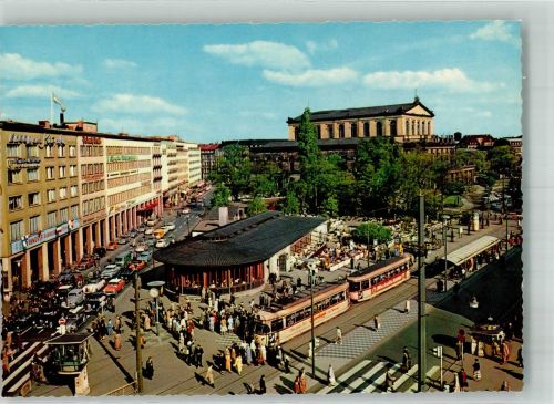 30159 W3000 Hannover - Gasthaus Cafe Am Kröpcke m. Opernhaus Straßenbahn Oldtimer