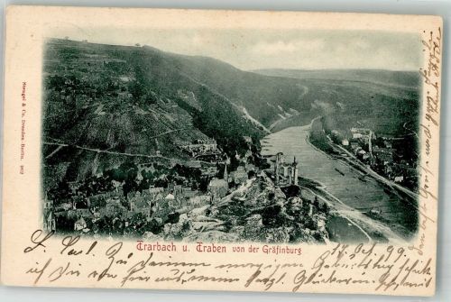56841 W5580 Traben-Trarbach 1899 - Blick von der Gräfinburg