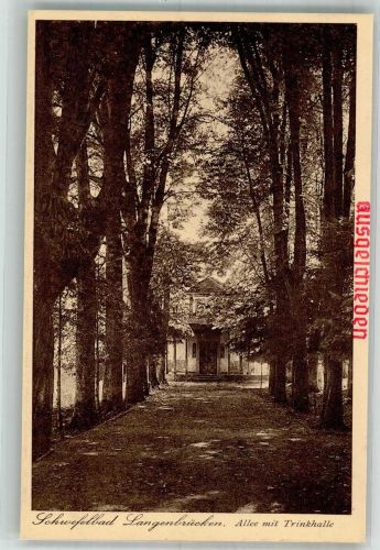 76669 W7525 Langenbrücken Gebrauchsspuren Allee mit Trinkhalle