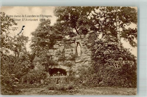 57810 Avricourt Elfringen 1916 - Notre Dame de Lourdes K.D. Feldpoststation Nr. 124