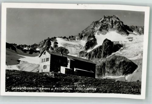 Darmstädter Hütte Foto AK Hüttenstempel