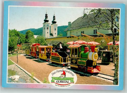 9342 Gurk 2002 Foto AK Zwergen- Park Gurktal Kleinbahn Kirche