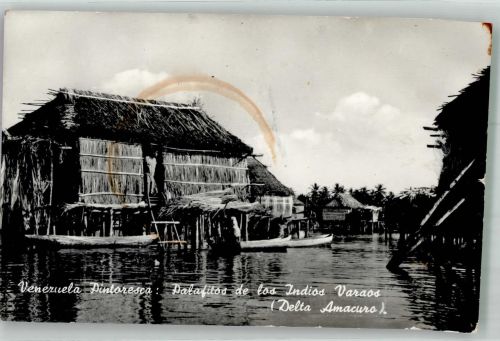 Caracas Gebrauchsspuren Palafitos de los Indios Varaos Delta Amucuro