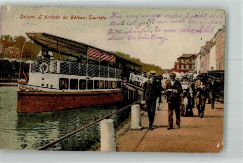 Dinant 1914 Gebrauchsspuren Feldpost WK I Nr. 23 Anlegestelle
