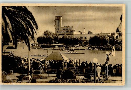Buenos Aires 1955 Gebrauchsspuren Ruder-Regatta auf dem Tigre