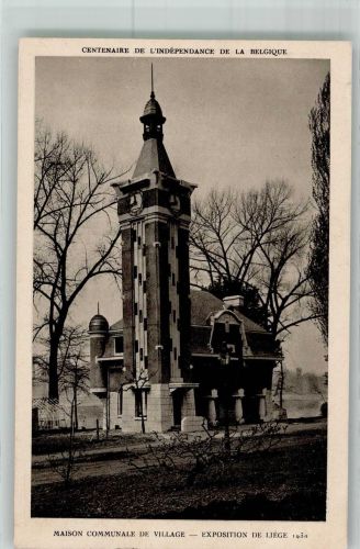 Liege Lüttich / Luik Gebrauchsspuren Ausstellung Liege 1930 Kirche Friedhof Sonderstempel