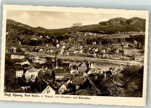 01829 O8306 Wehlen Stadt - Pötzscha mit Lilienstein u. Bärenstein freigeg. d. R.L.M. Metz Nr. E. 6625/411