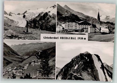 6450 Obergurgl Gurgl Foto AK Hotel Kirche Fernrohr