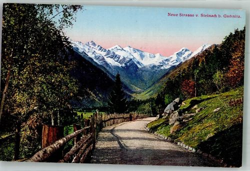 6150 Gschnitz Foto AK neue Straße von Steinach