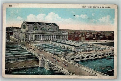 Chicago 1920 Gebrauchsspuren Bahnhof