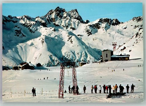 6561 Ischgl 1977 Winter Skilift Schlepplift auf der Id ale