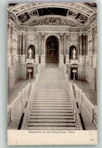 1010 Wien 1. Bezirk, Innere Stadt 1889 Foto AK Hof- Burgtheater Steigenhaus