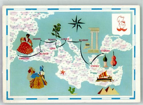 Gibraltar Gebrauchsspuren Landkarte Gibraltar Absender Maggi-Fridolin