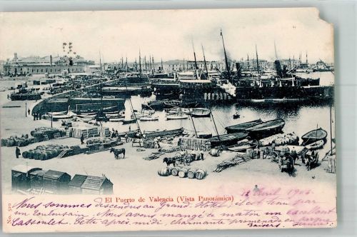 15048 Valenza 1904 Gebrauchsspuren Hafen Eckschaden