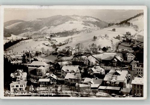 Potocná Tiefenbach Gebrauchsspuren Winter Dasselsergebirge