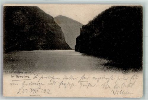 Gudvangen 1902 Gebrauchsspuren Naerofjord