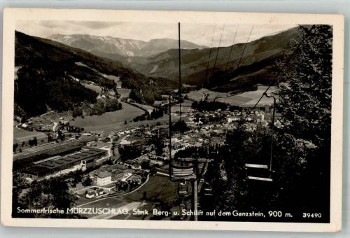 8680 Mürzzuschlag Foto AK Seilbahn Berg- und Skilift auf dem Ganzstein