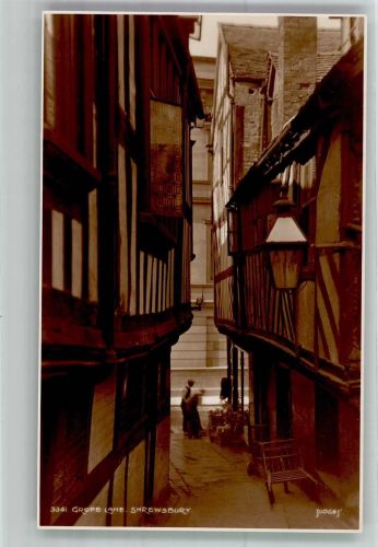 Shrewsbury Foto AK Gasse Marktszene