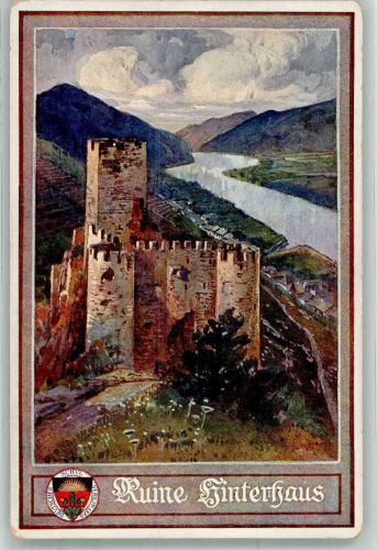3620 Spitz Künstlerkarte Deutscher Schulverein Burg Ruine Hinterhaus