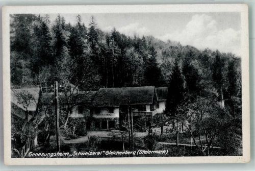 8344 Bad Gleichenberg 1948 Foto AK Pension Genesungsheum Schweizerei