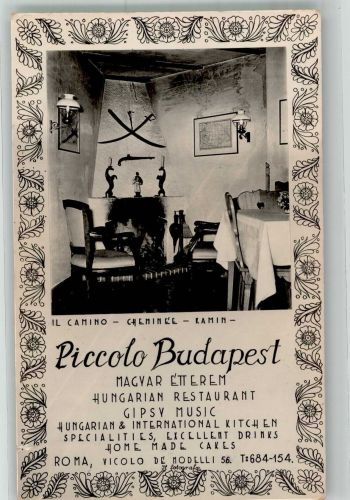 00100 Roma Rom Foto AK Gasthaus Piccolo Budapest