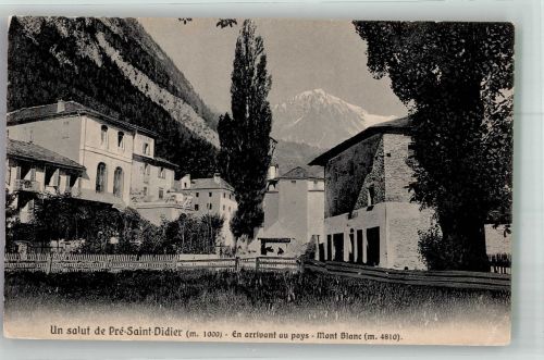 11010 Pre' Saint Didier Foto AK Dorfansicht Mont Blanc Pré-Saint-Didier