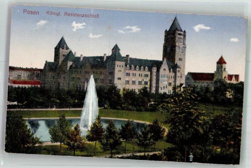 Posen Poznan 1915 Foto AK königl. Residenz- Schloss Feldpost WK I