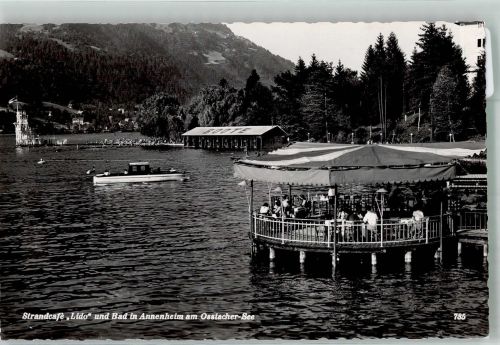9520 Annenheim Foto AK Strand Cafe Lido Ossiacher-See Schwimmbad
