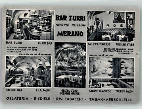 39012 Meran Merano 1960 Foto AK Gasthaus Bar Turri