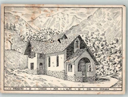 12060 Somano Radierung Kirche l´Alpe