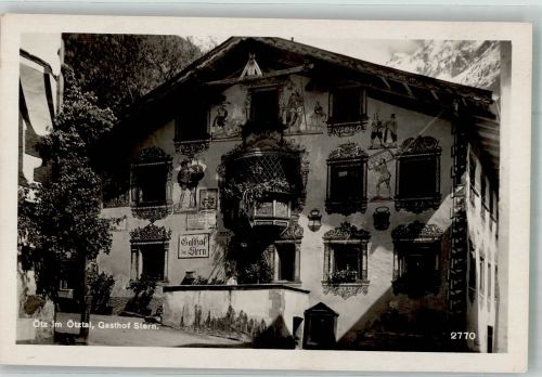 6433 Oetz Foto AK Gasthaus Stern Ötztal