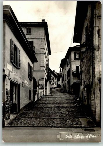 28100 Novara Foto AK Geschäft Gasse Orta San Giulio Lago di Orta