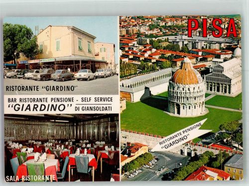 56100 Pisa Foto AK Auto Gasthaus Giardino Pension