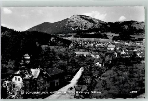2733 Grünbach am Schneeberg Foto AK Gasthaus zur Schubertlinde
