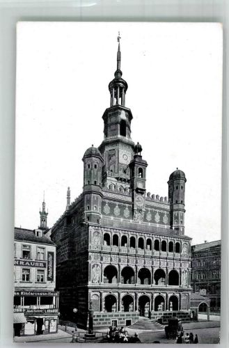 Posen Poznan Foto AK Rathaus