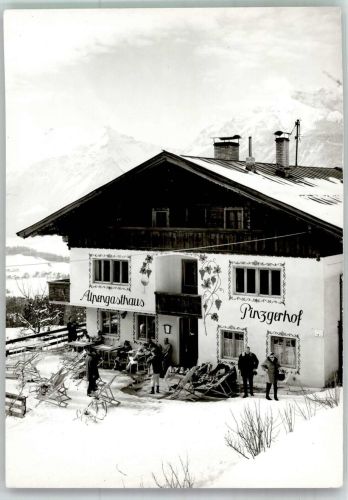 6236 Alpbach 1973 Winter Gasthaus Pinzgerhof Ort handschriftlich