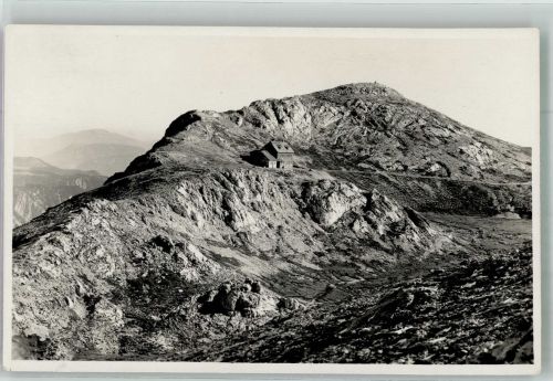 Schiestlhaus Foto AK Hüttenstempel