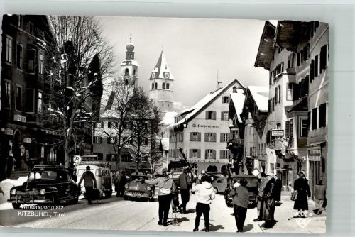 6370 Kitzbühel 1958 Winter Auto Kirche Gasthaus