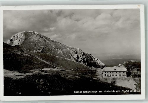 Rainer Schutzhaus 1935 Foto AK Hüttenstempel Hochobir