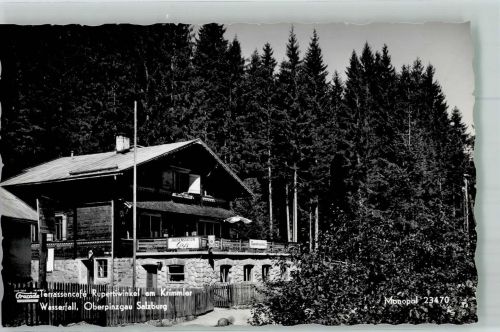 5743 Oberkrimml Foto AK Terrassen- Cafe Rupertiwinkel am Krimmler Wasserfall