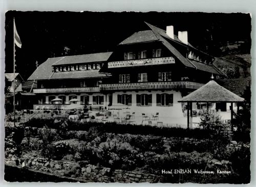 Weissensee Foto AK Hotel Enzian