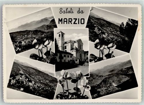 21030 Marzio 1956 Foto AK Kirche