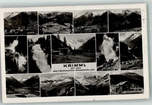 5743 Oberkrimml 1951 Foto AK Wasserfälle Krimml