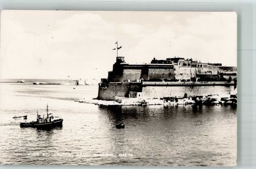 Valletta Foto AK Hafen Fort St. Angelo Luftpost