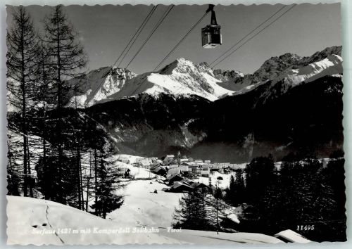 6534 Serfaus 1961 Winter Seilbahn Komperdell