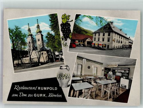 9342 Gurk 1969 Foto AK Kirche Gasthaus am Dom