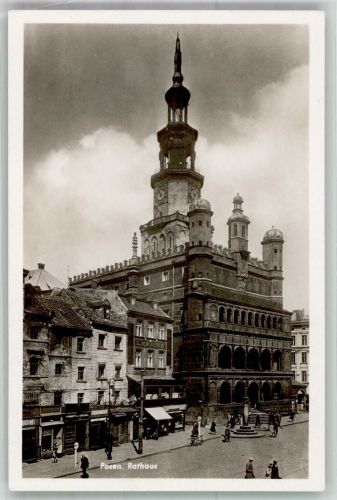 Posen Poznan Foto AK Rathaus