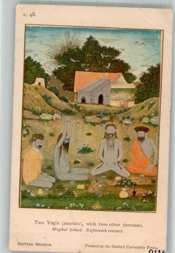 Neu Delhi Mughal School Two yogis Motiv Indien Foto AK
