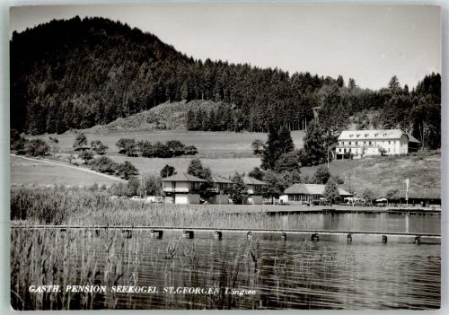 9313 St. Georgen am Längsee 1964 Foto AK Gasthaus Pension Seekogel